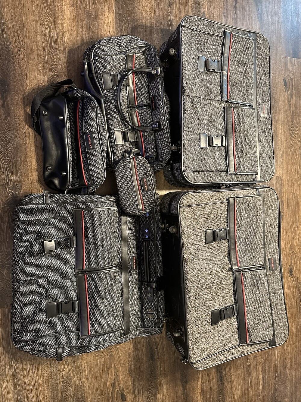 Vintage Givenchy Suitcase Luggage 6 Piece Luggage Set Great Condition